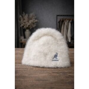 Kangol Furgora White Angora Beanie Hat One Size NWOT